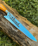 Faca de Churrasco - Modelo Mestre Churrasqueiro com Cabo Pingente Caneca + Case especial em couro